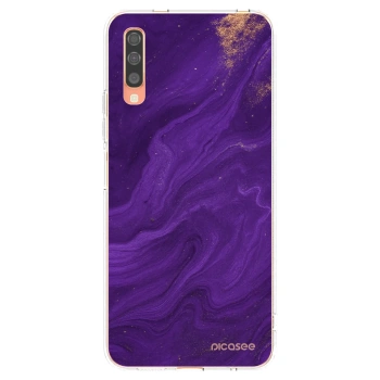 Picasee átlátszó szilikon tok az alábbi mobiltelefonokra Samsung Galaxy A70 A705F - Purple