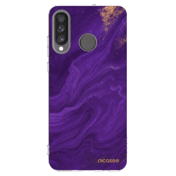 Picasee átlátszó szilikon tok az alábbi mobiltelefonokra Huawei P30 Lite - Purple