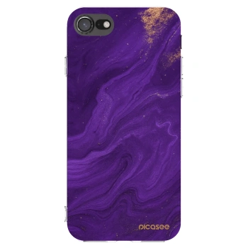 Picasee átlátszó szilikon tok az alábbi mobiltelefonokra Apple iPhone 8 - Purple