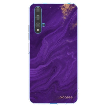 Picasee átlátszó szilikon tok az alábbi mobiltelefonokra Huawei Nova 5T - Purple