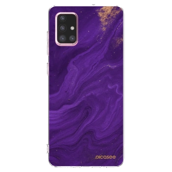 Picasee átlátszó szilikon tok az alábbi mobiltelefonokra Samsung Galaxy A71 A715F - Purple