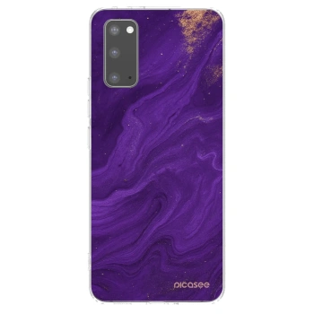 Picasee átlátszó szilikon tok az alábbi mobiltelefonokra Samsung Galaxy S20 G980F - Purple