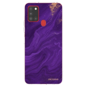 Picasee átlátszó szilikon tok az alábbi mobiltelefonokra Samsung Galaxy A21s - Purple