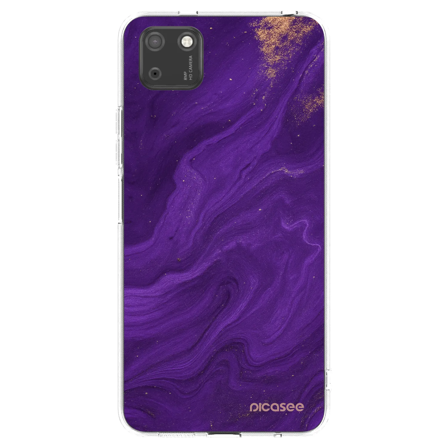 Picasee átlátszó szilikon tok az alábbi mobiltelefonokra Huawei Y5P - Purple