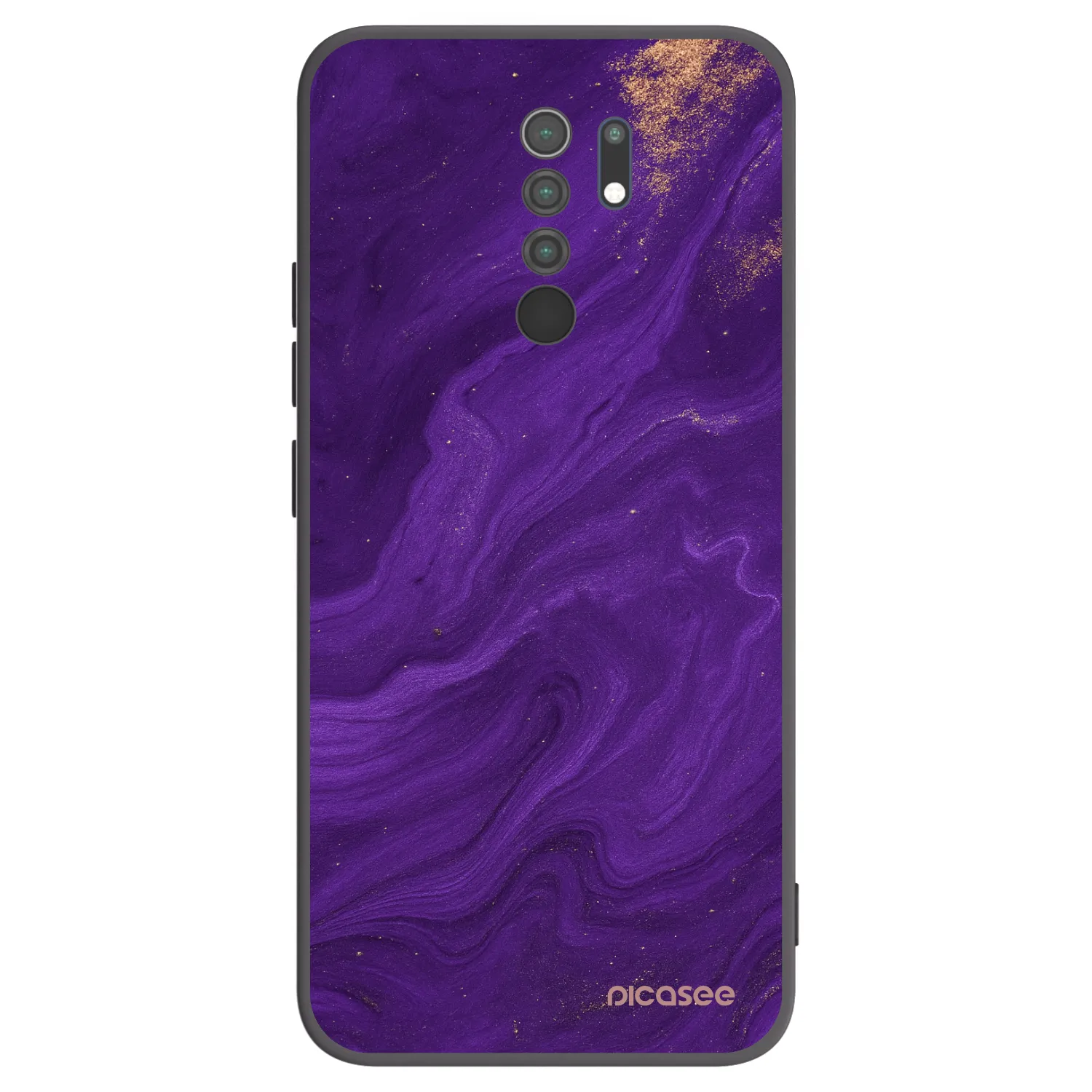 Picasee fekete szilikon tok az alábbi mobiltelefonokra Xiaomi Redmi 9 - Purple