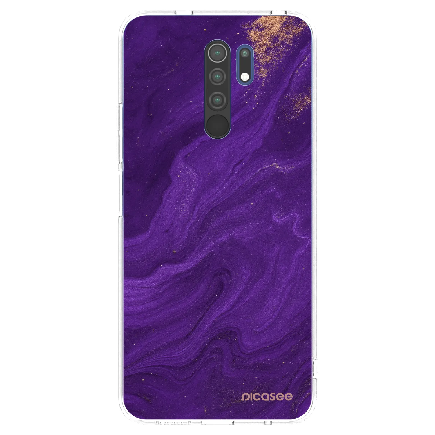 Picasee átlátszó szilikon tok az alábbi mobiltelefonokra Xiaomi Redmi 9 - Purple