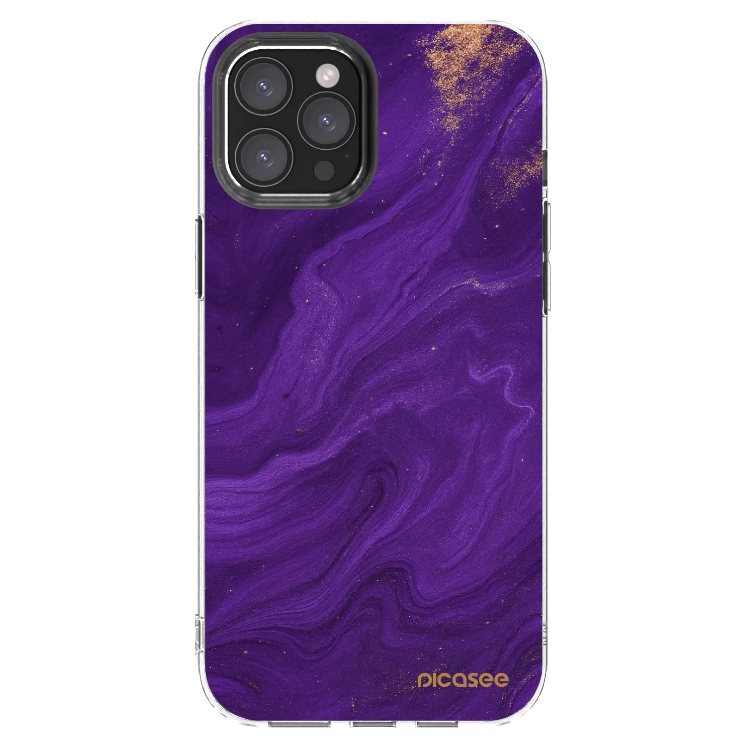 Picasee átlátszó szilikon tok az alábbi mobiltelefonokra Apple iPhone 12 Pro Max - Purple
