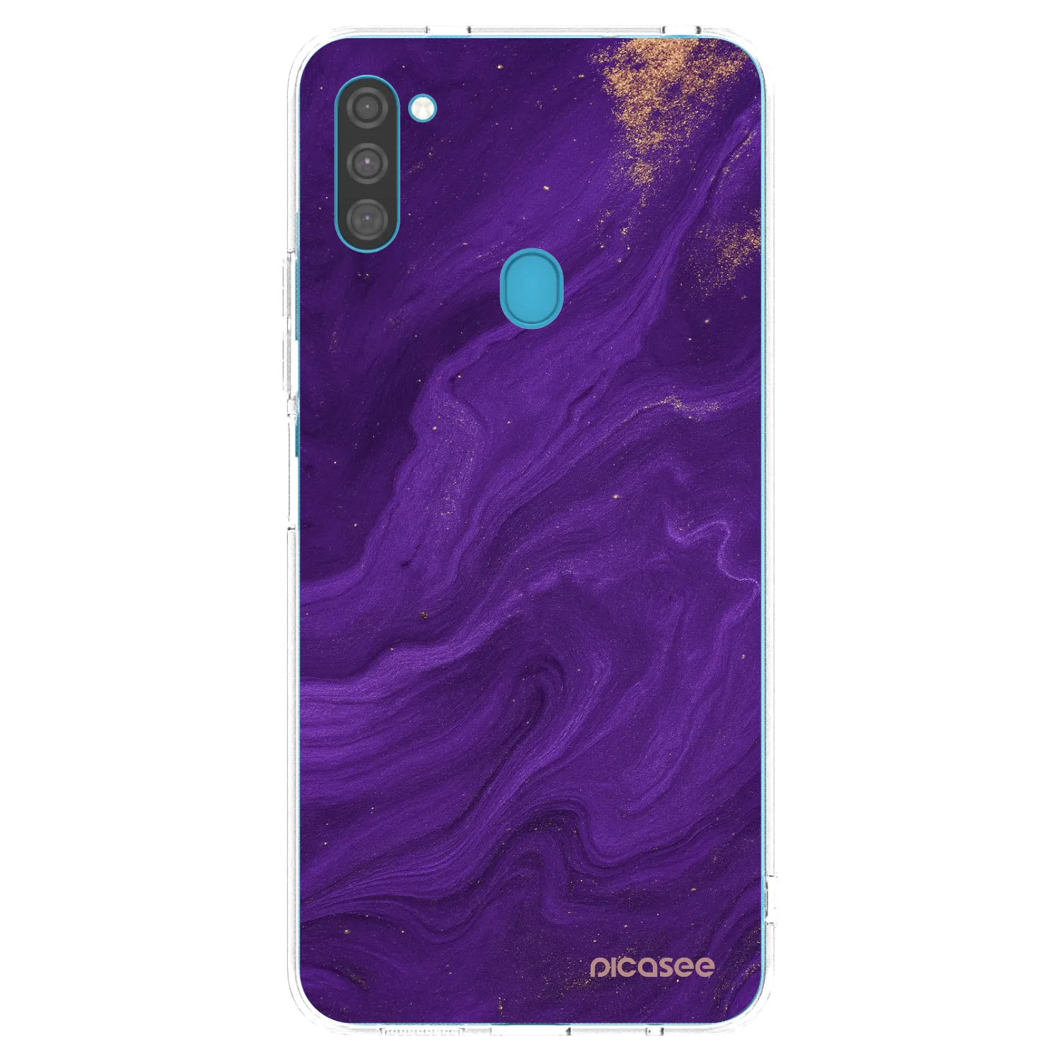 Picasee átlátszó szilikon tok az alábbi mobiltelefonokra Samsung Galaxy M11 - Purple