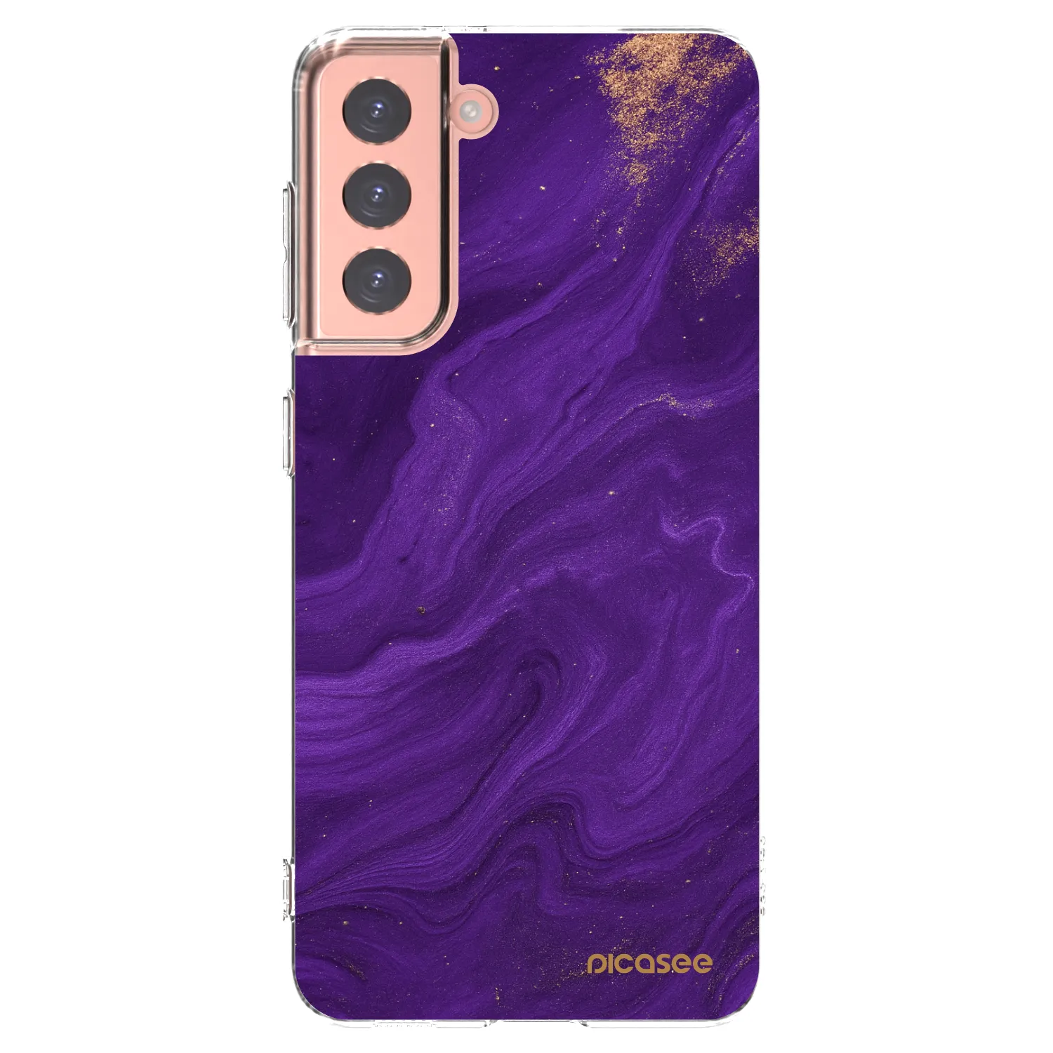Picasee átlátszó szilikon tok az alábbi mobiltelefonokra Samsung Galaxy S21 5G G991B - Purple