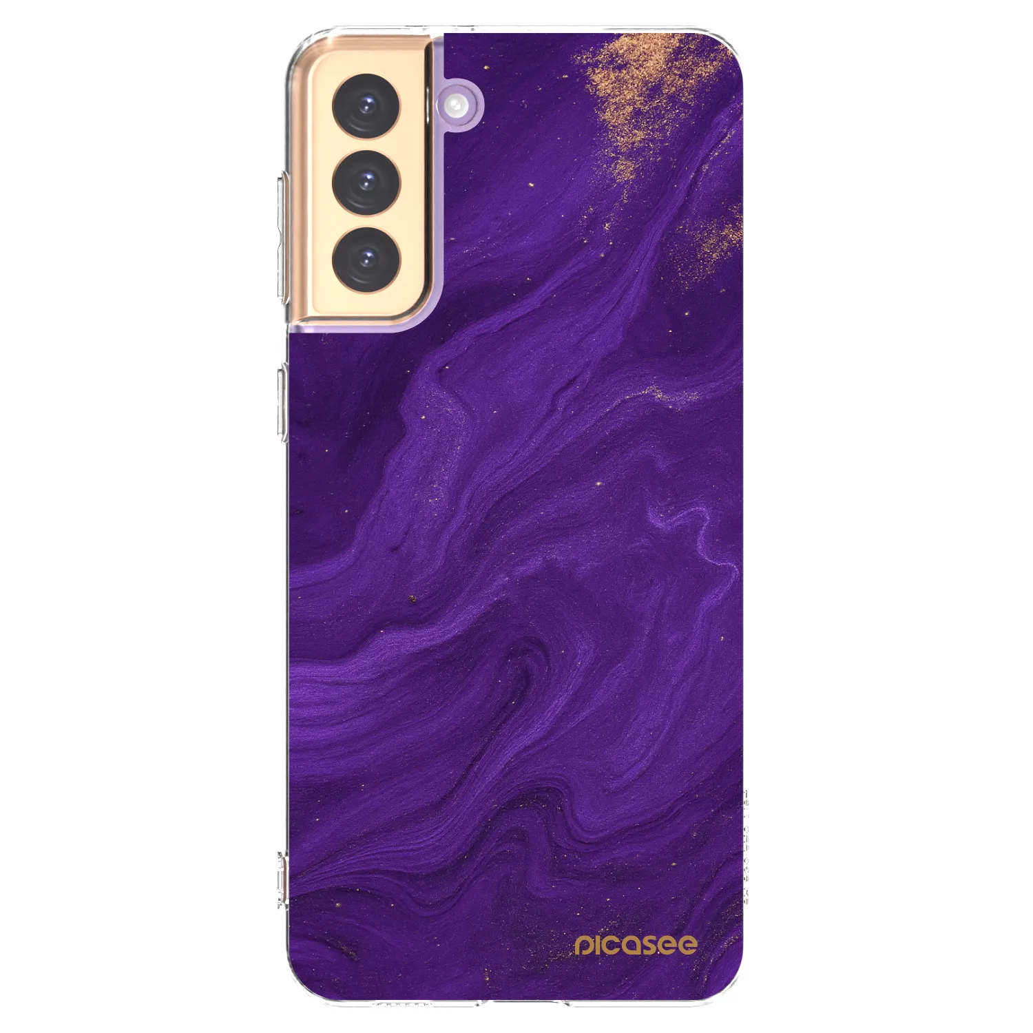 Picasee átlátszó szilikon tok az alábbi mobiltelefonokra Samsung Galaxy S21+ 5G G996F - Purple