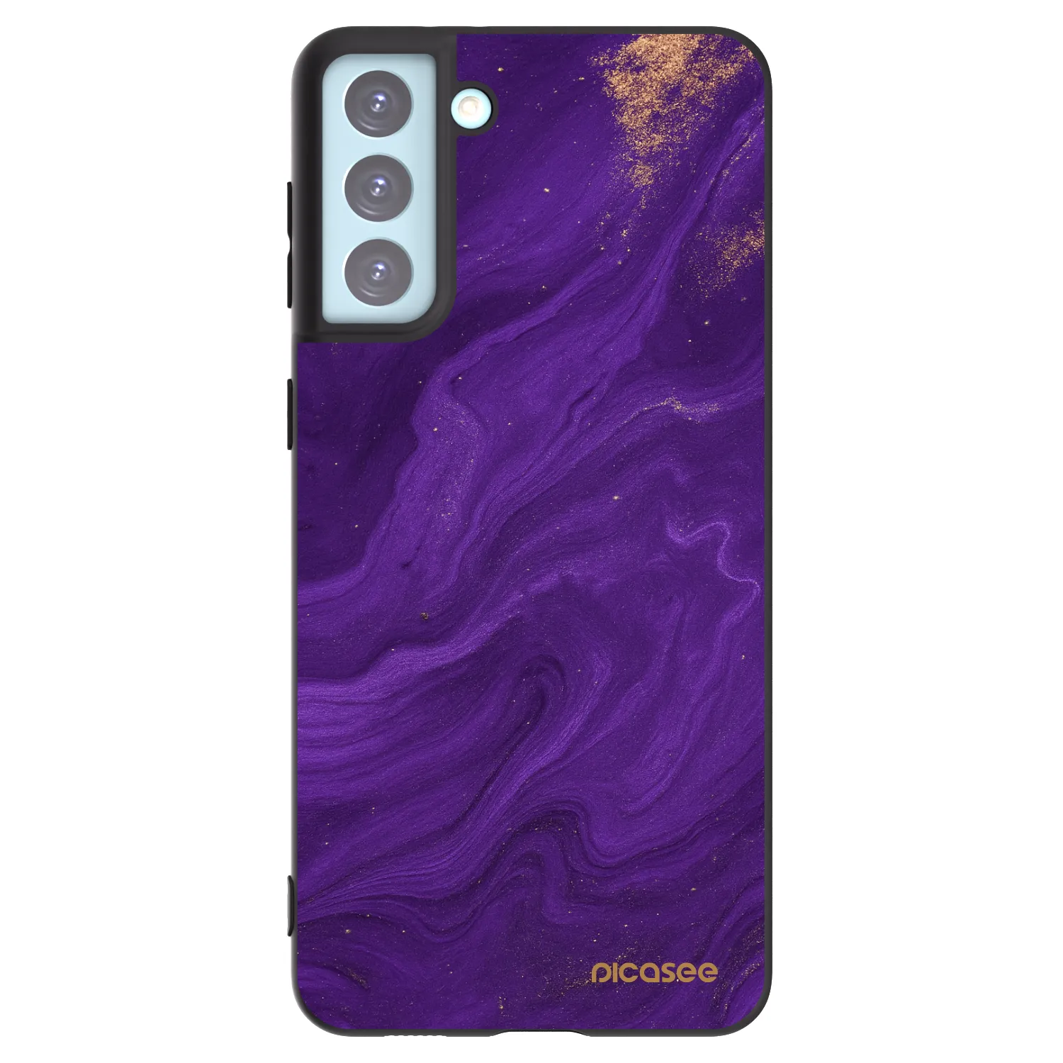 Picasee fekete szilikon tok az alábbi mobiltelefonokra Samsung Galaxy S21+ 5G G996F - Purple