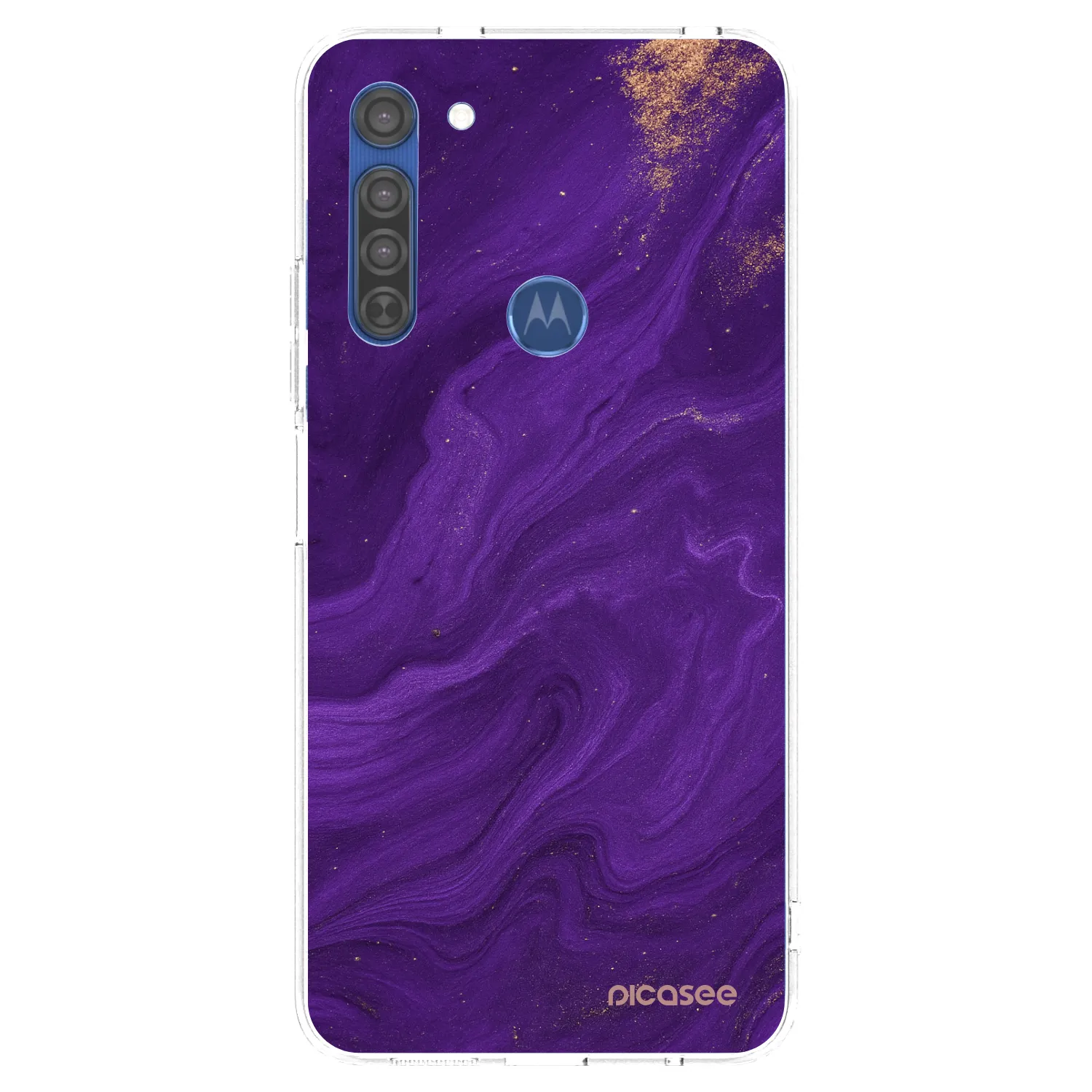 Picasee átlátszó szilikon tok az alábbi mobiltelefonokra Motorola Moto G8 - Purple