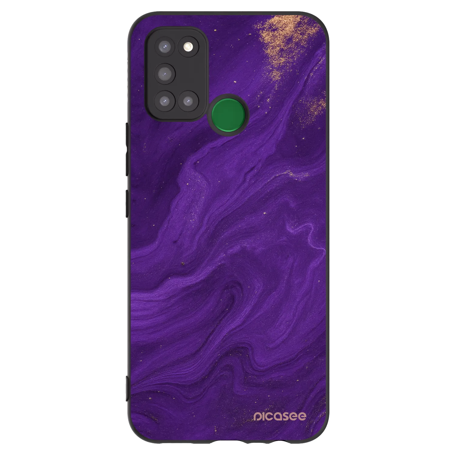 Picasee fekete szilikon tok az alábbi mobiltelefonokra Realme 7i - Purple