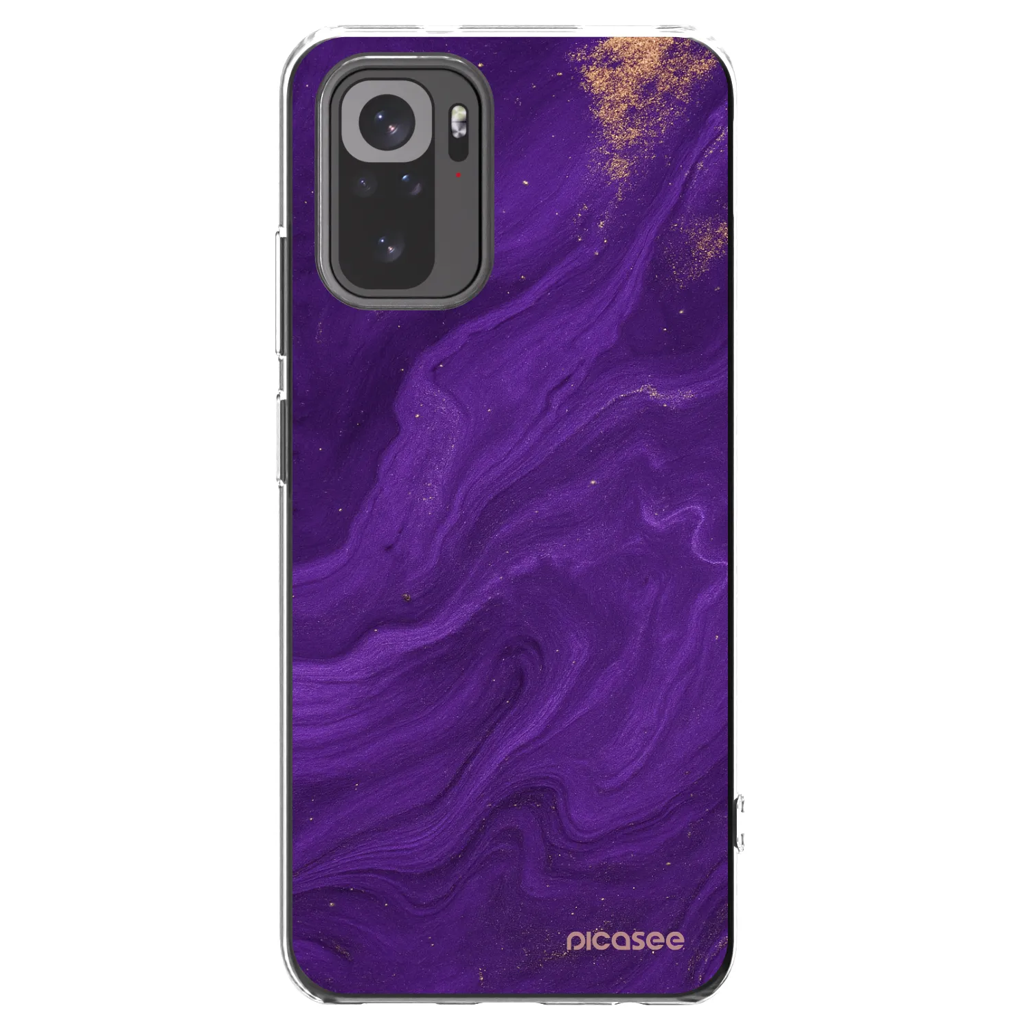 Picasee átlátszó szilikon tok az alábbi mobiltelefonokra Xiaomi Redmi Note 10S - Purple