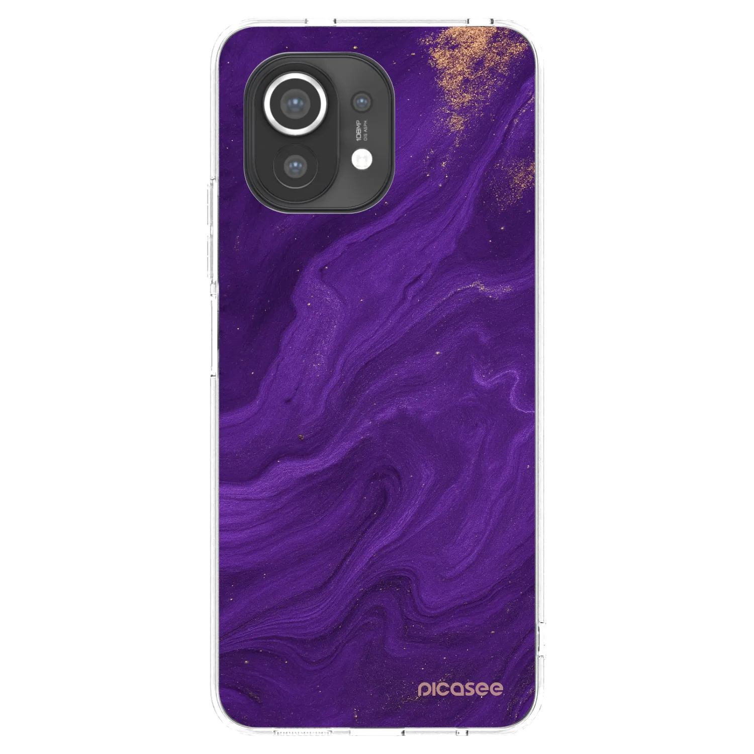 Picasee átlátszó szilikon tok az alábbi mobiltelefonokra Xiaomi Mi 11 - Purple
