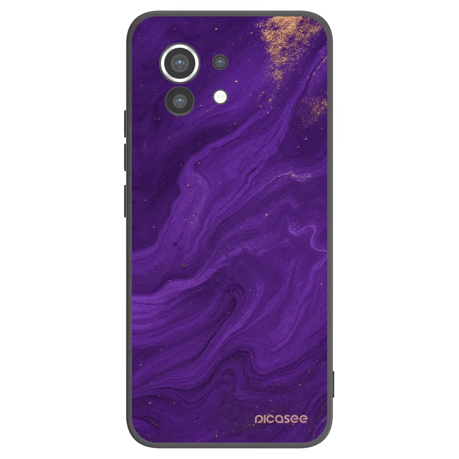 Picasee fekete szilikon tok az alábbi mobiltelefonokra Xiaomi Mi 11 - Purple