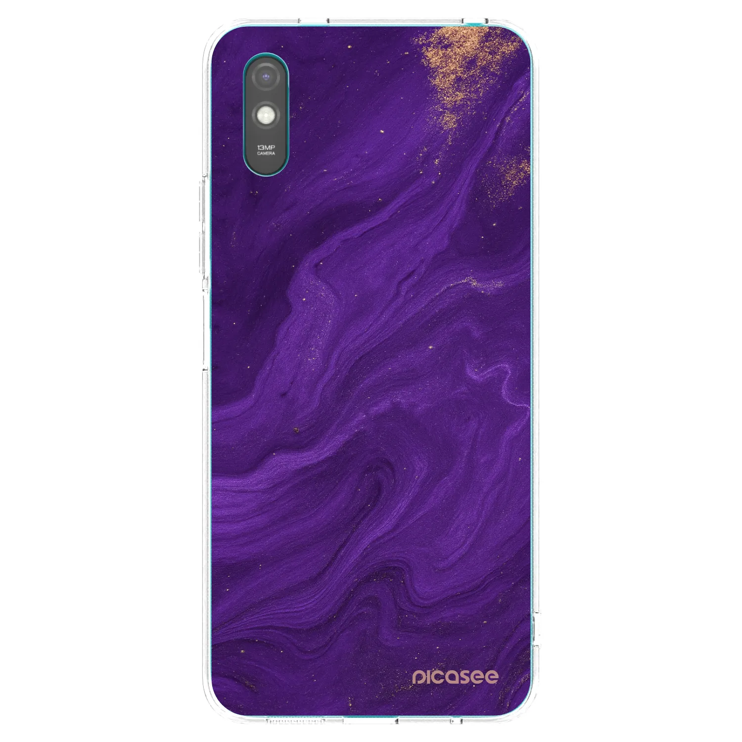 Picasee átlátszó szilikon tok az alábbi mobiltelefonokra Xiaomi Redmi 9AT - Purple