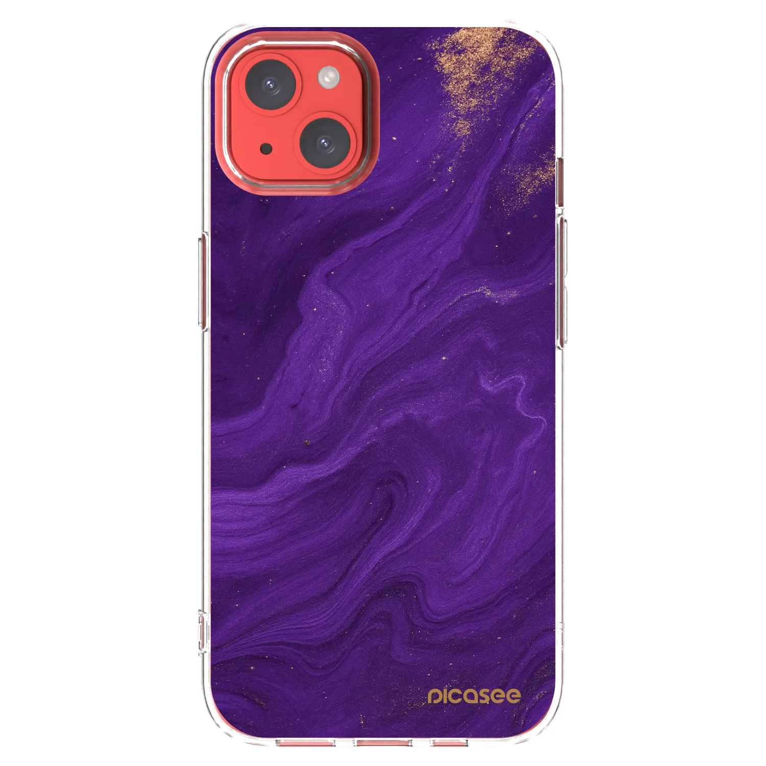 Picasee átlátszó szilikon tok az alábbi mobiltelefonokra Apple iPhone 13 - Purple