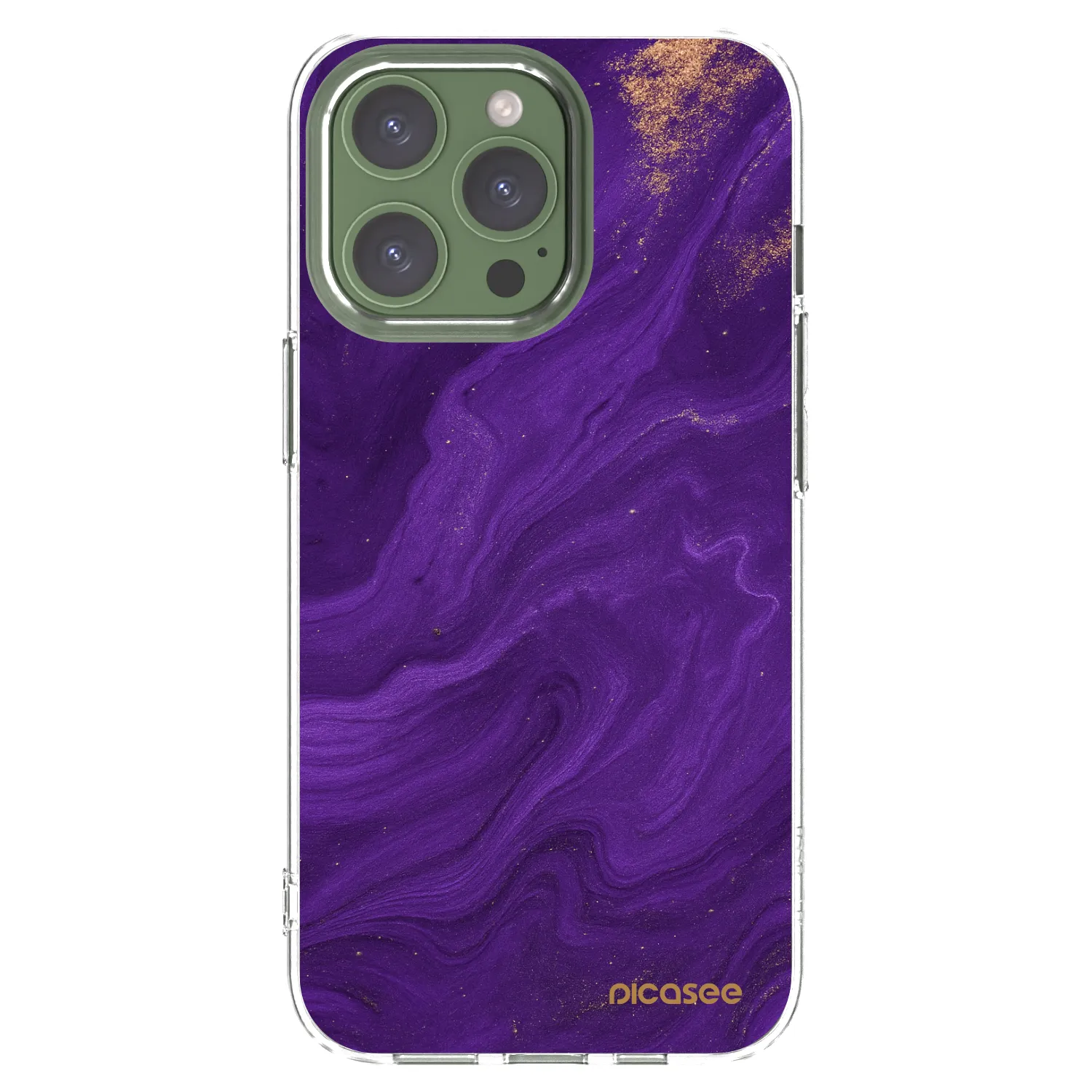 Picasee átlátszó szilikon tok az alábbi mobiltelefonokra Apple iPhone 13 Pro - Purple