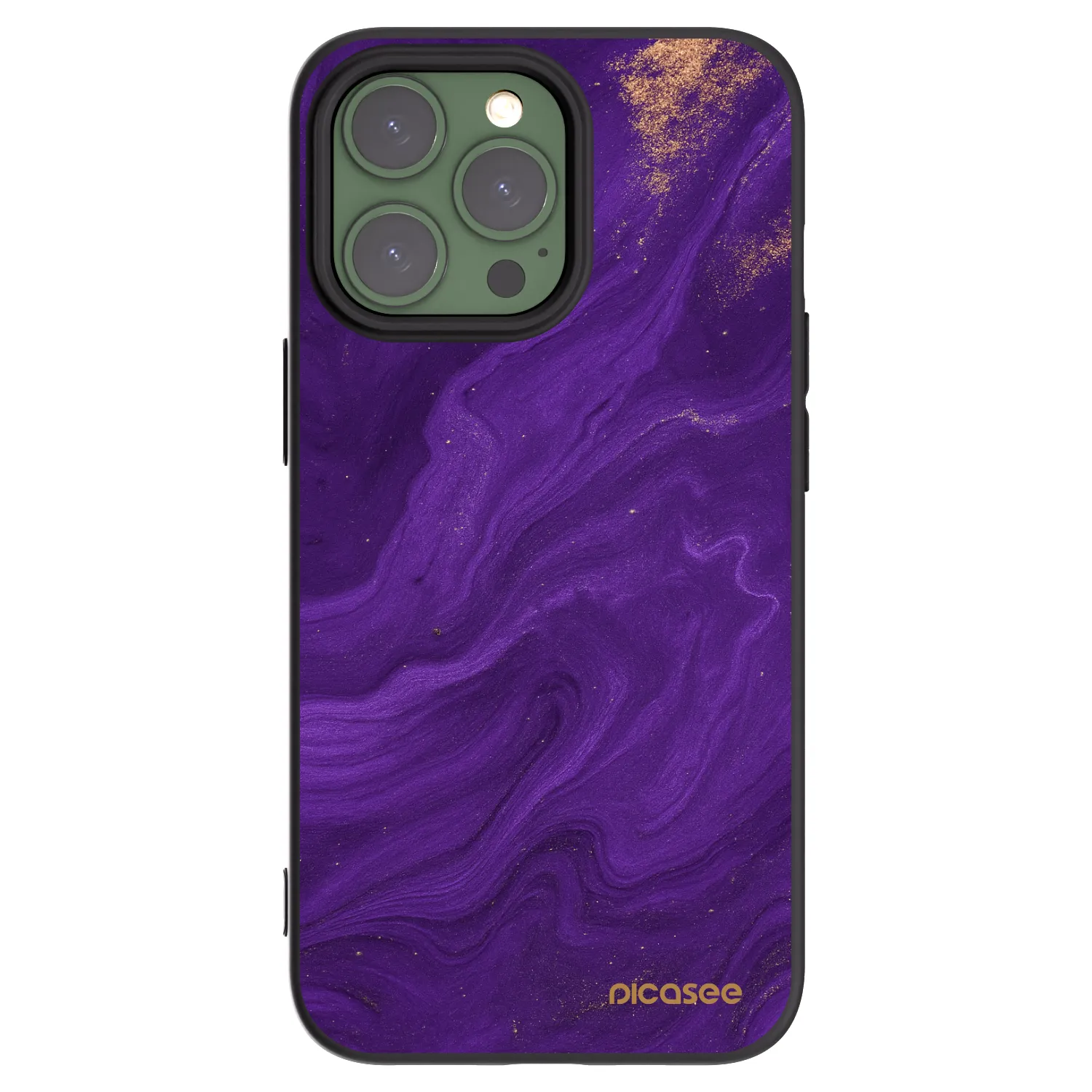 Picasee fekete szilikon tok az alábbi mobiltelefonokra Apple iPhone 13 Pro - Purple