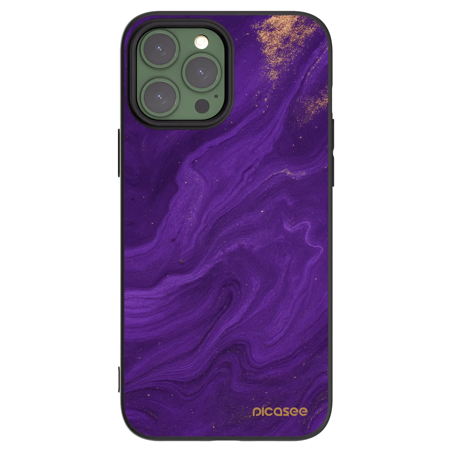 Picasee fekete szilikon tok az alábbi mobiltelefonokra Apple iPhone 13 Pro Max - Purple