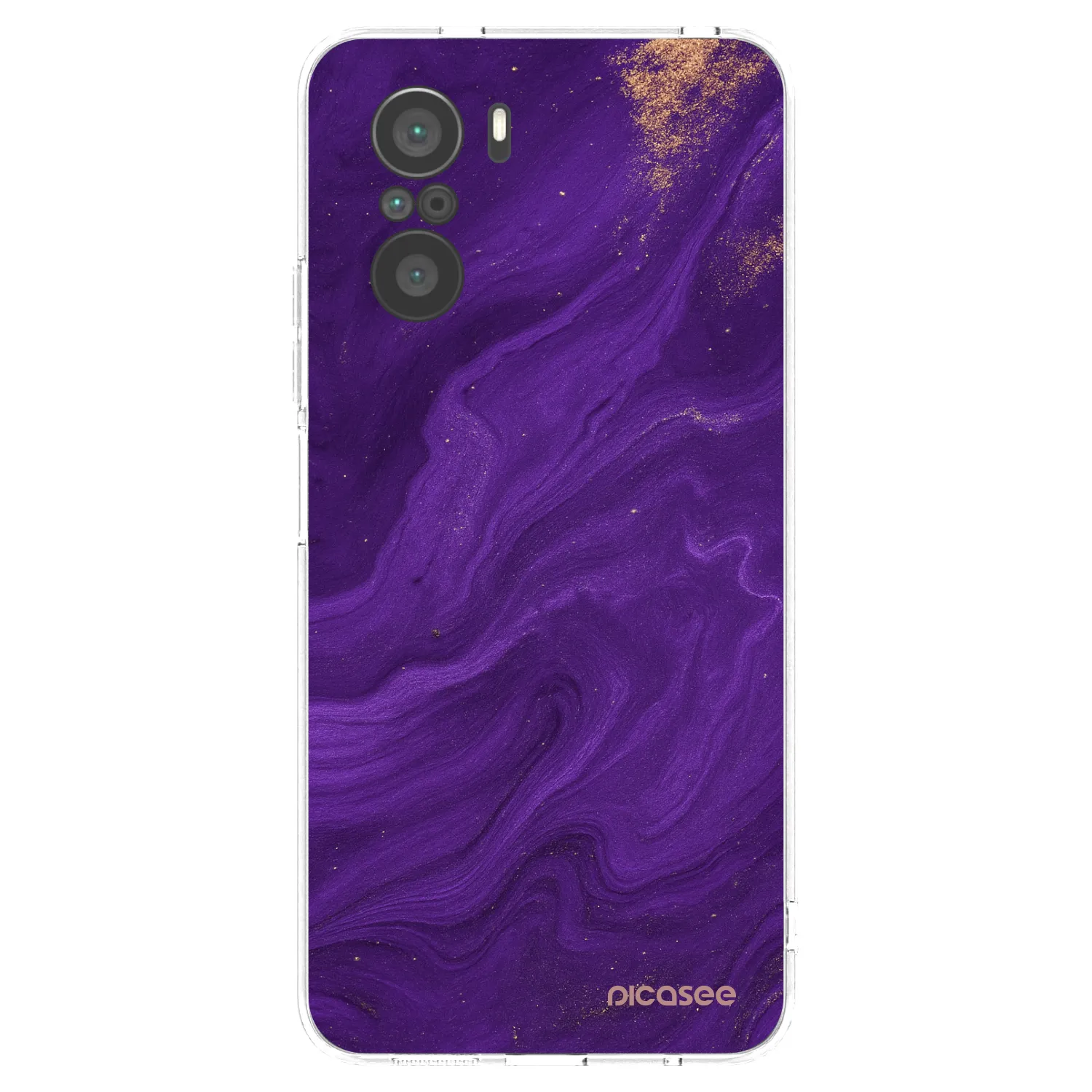 Picasee átlátszó szilikon tok az alábbi mobiltelefonokra Xiaomi Poco F3 - Purple
