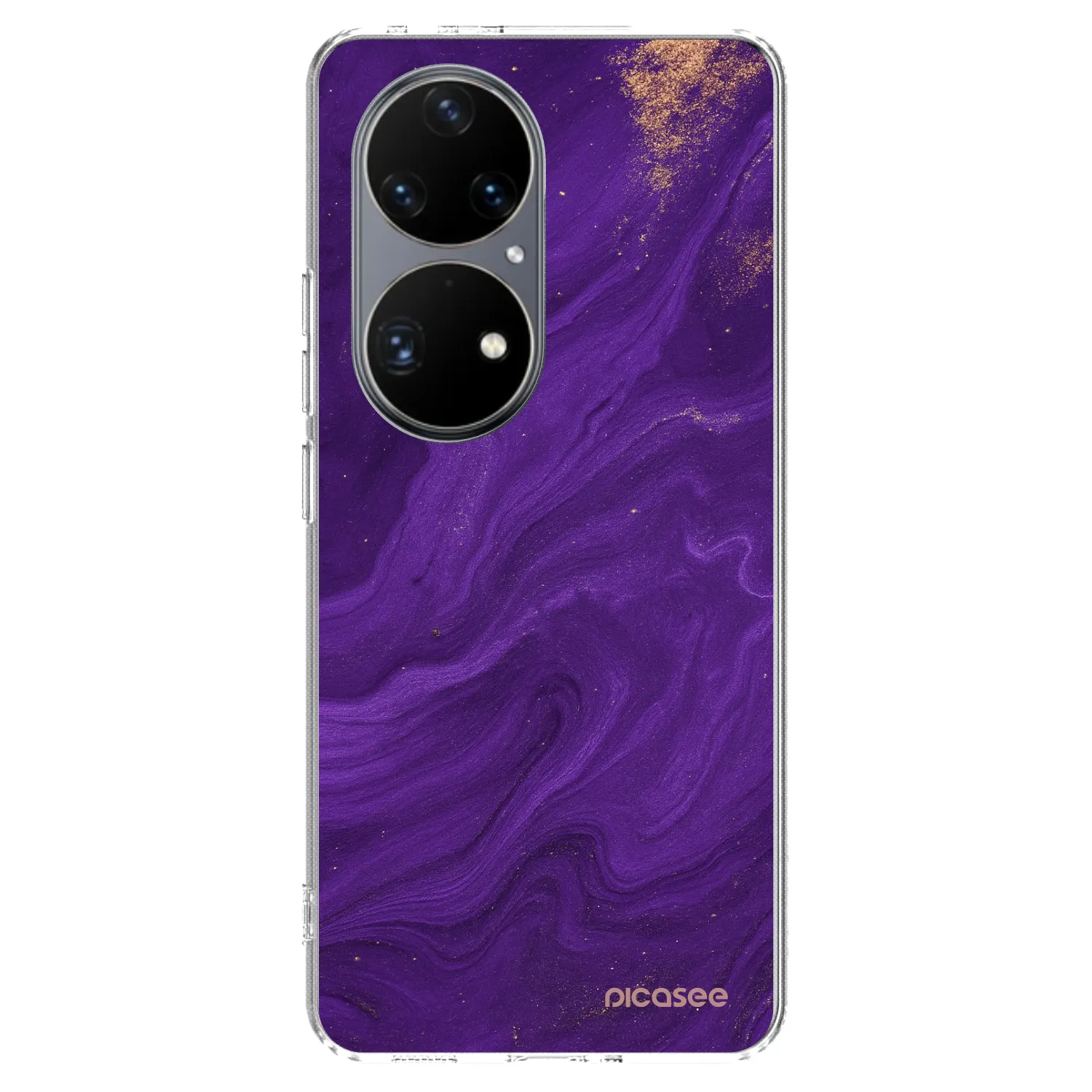 Picasee átlátszó szilikon tok az alábbi mobiltelefonokra Huawei P50 - Purple