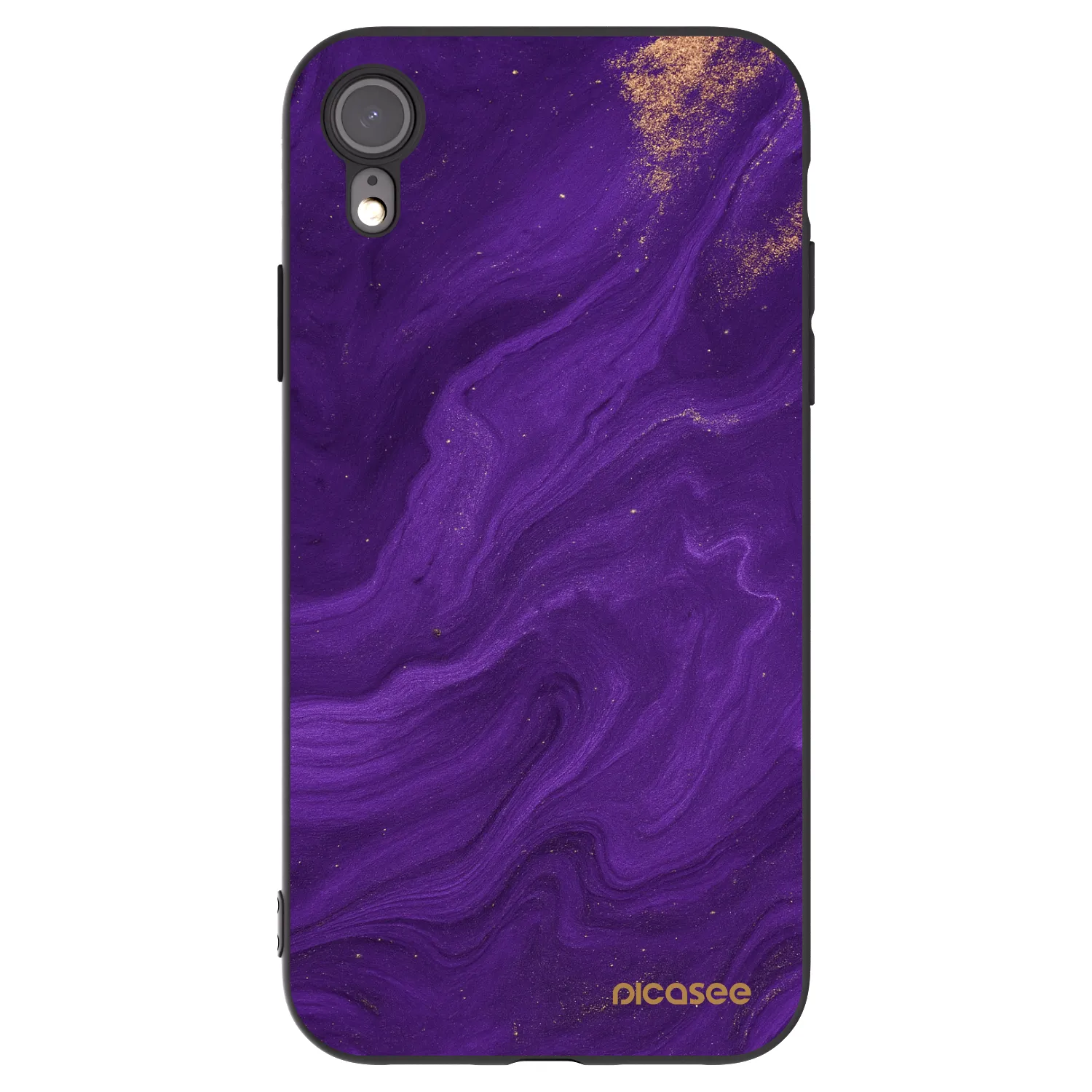 Picasee fekete szilikon tok az alábbi mobiltelefonokra Apple iPhone XR - Purple