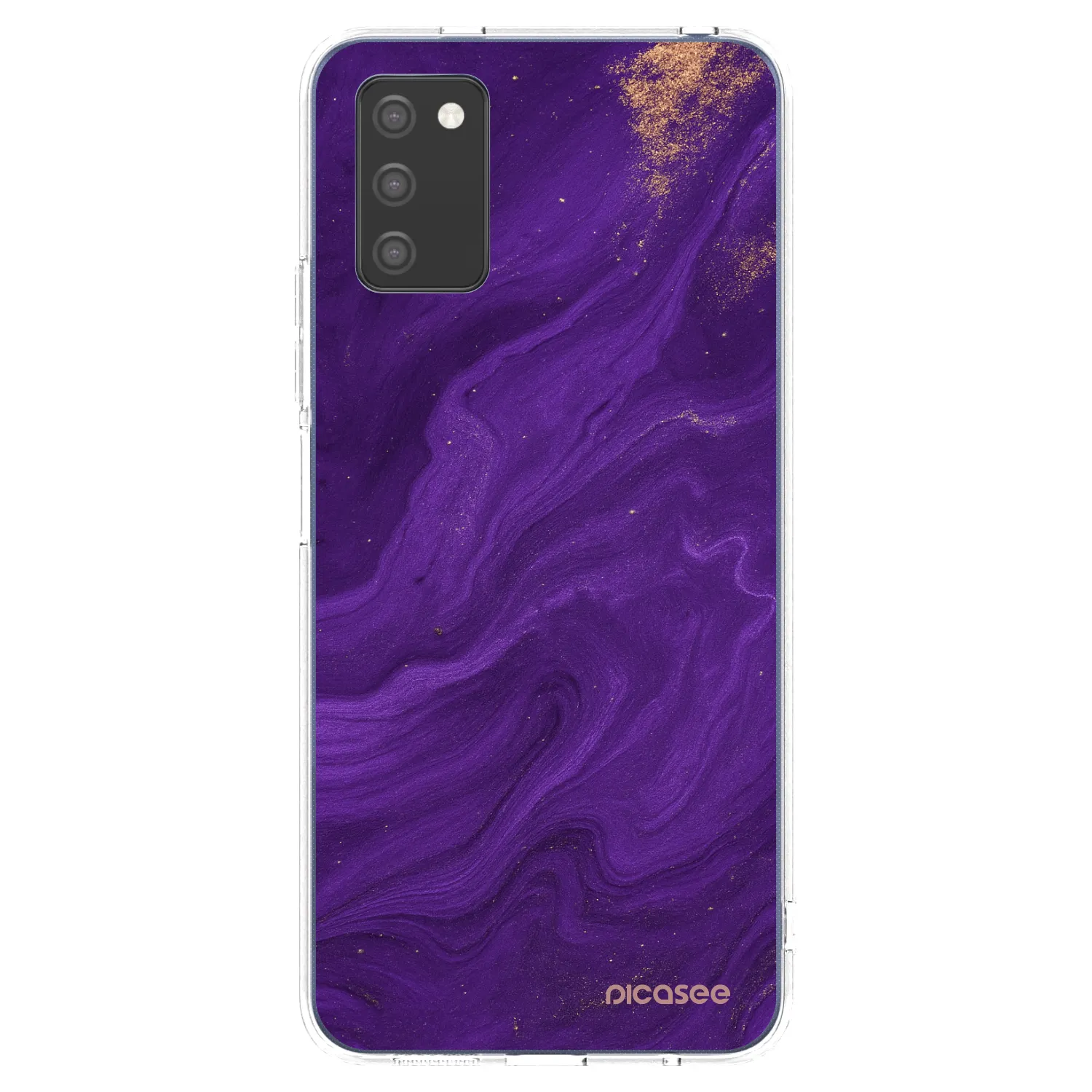 Picasee átlátszó szilikon tok az alábbi mobiltelefonokra Samsung Galaxy A02s A025G - Purple