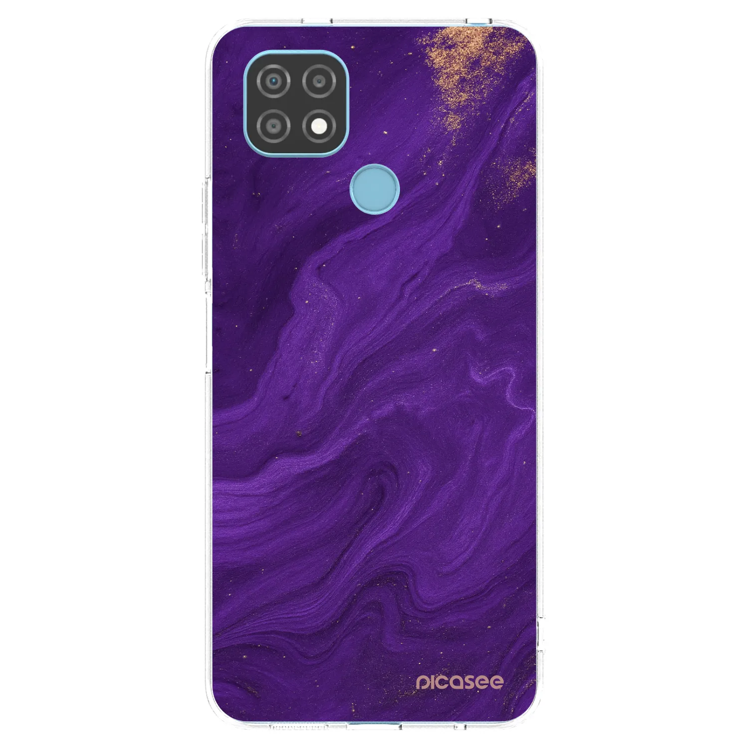 Picasee átlátszó szilikon tok az alábbi mobiltelefonokra Realme C21 - Purple
