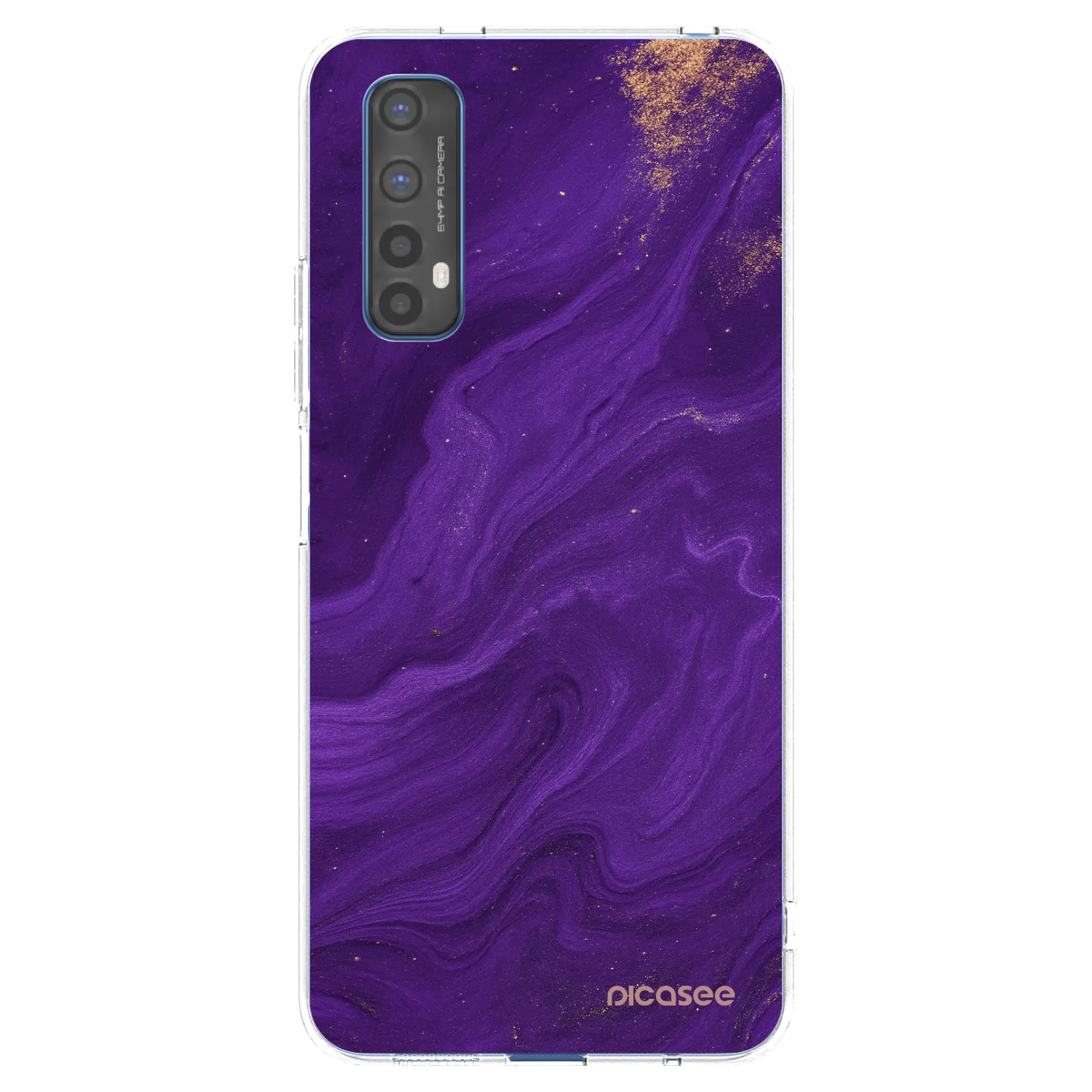 Picasee átlátszó szilikon tok az alábbi mobiltelefonokra Realme 7 - Purple