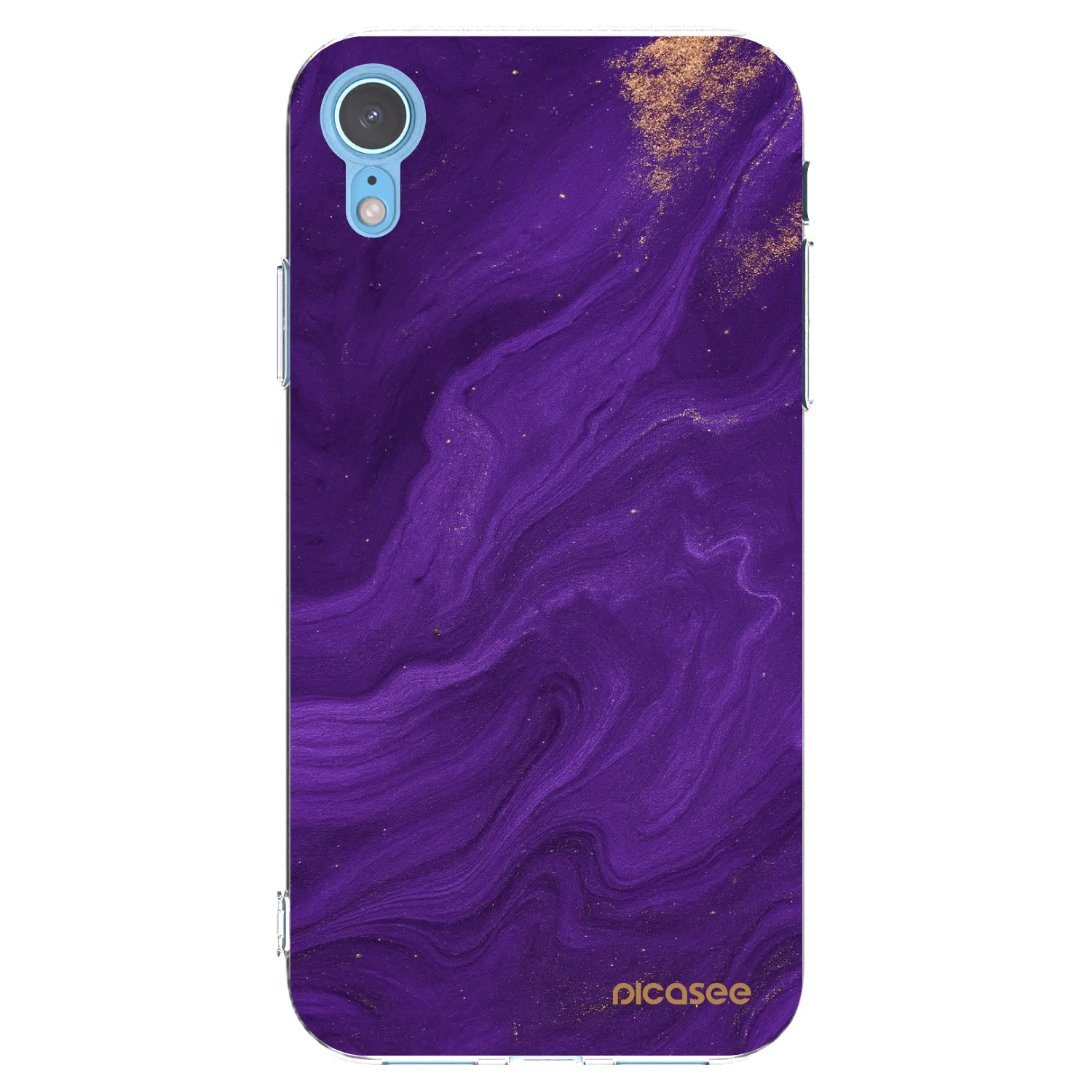 Picasee átlátszó szilikon tok az alábbi mobiltelefonokra Apple iPhone XR - Purple