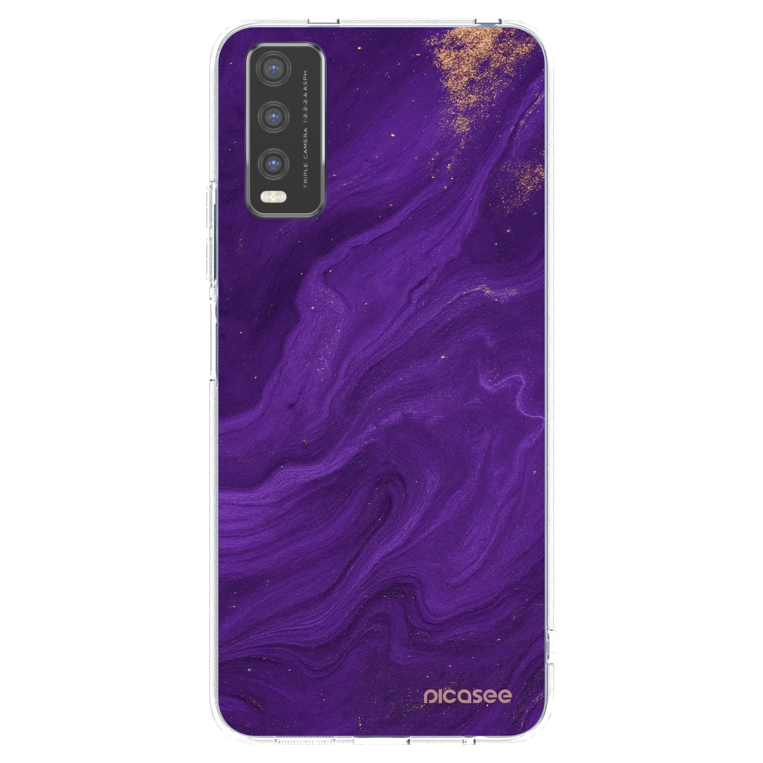 Picasee átlátszó szilikon tok az alábbi mobiltelefonokra Vivo Y20s - Purple