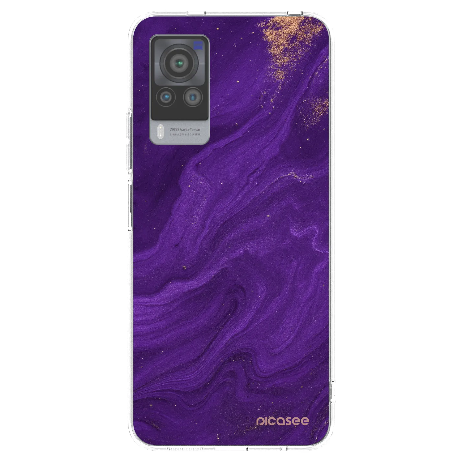 Picasee átlátszó szilikon tok az alábbi mobiltelefonokra Vivo X60 Pro 5G - Purple