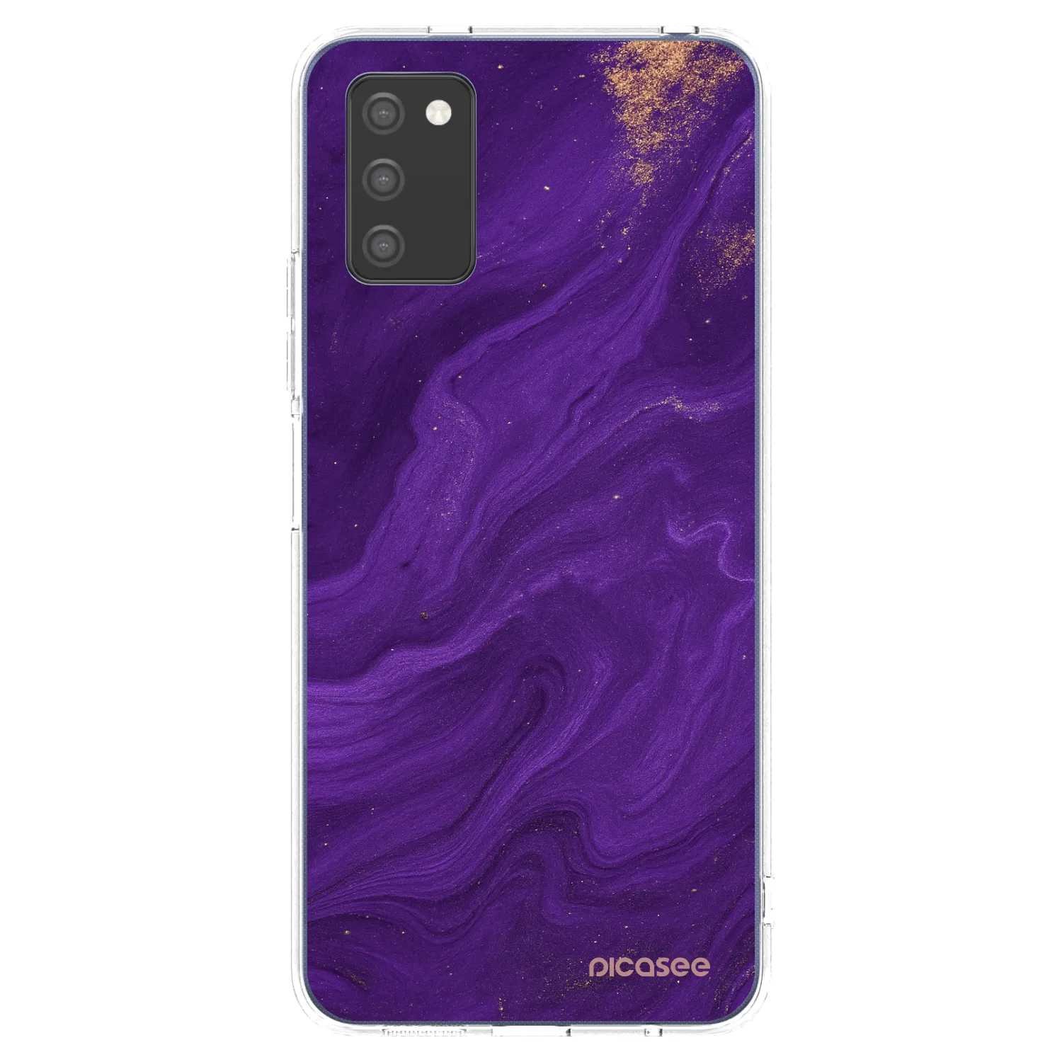 Picasee átlátszó szilikon tok az alábbi mobiltelefonokra Samsung Galaxy A03s A037G - Purple