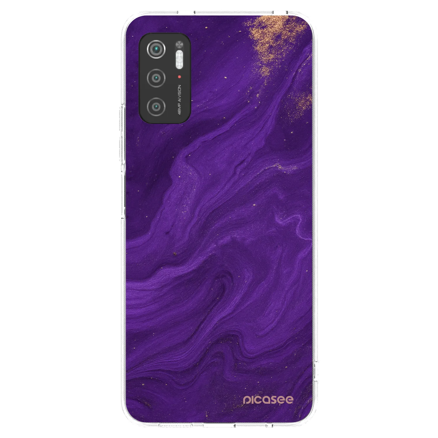 Picasee átlátszó szilikon tok az alábbi mobiltelefonokra Xiaomi Poco M3 Pro 5G - Purple