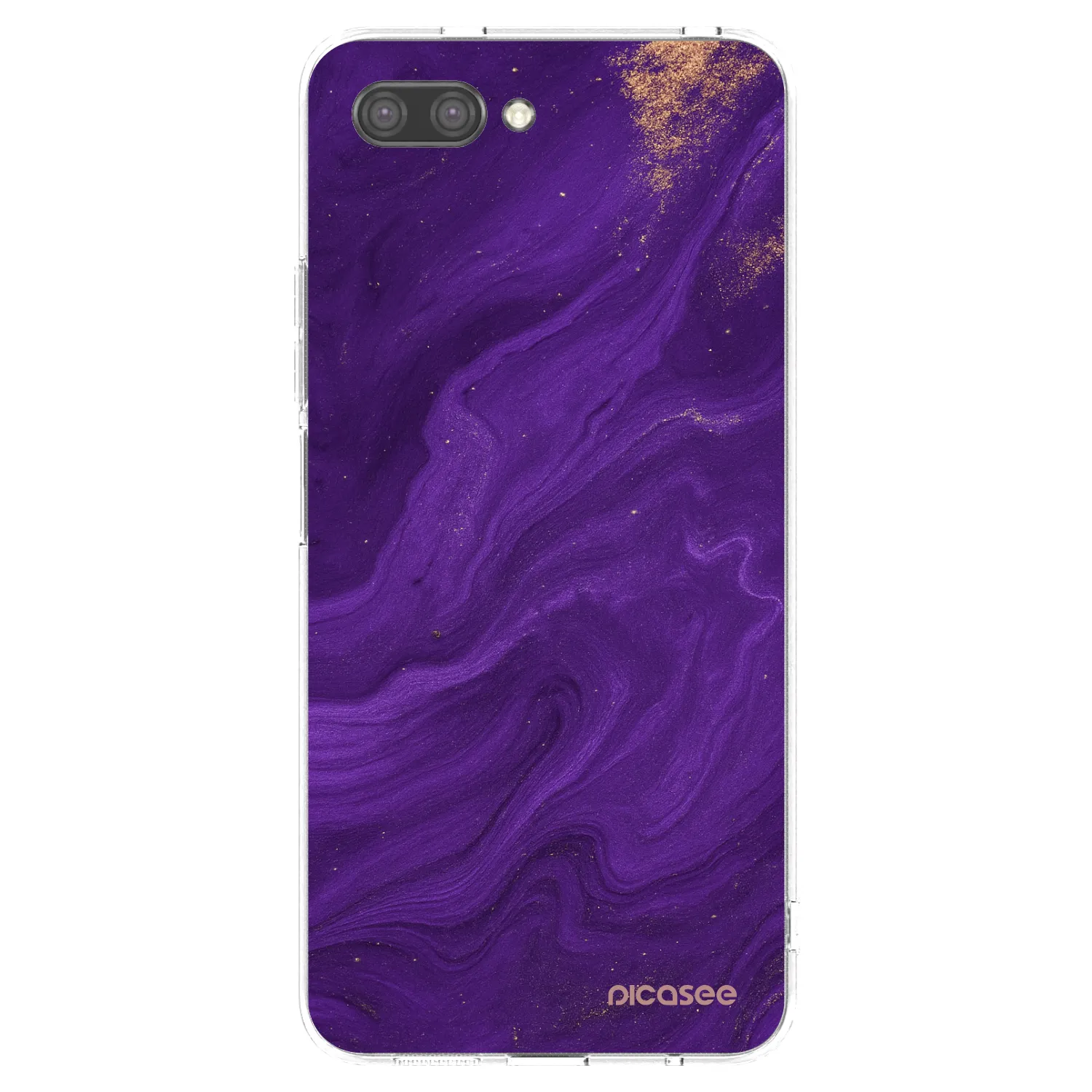 Picasee átlátszó szilikon tok az alábbi mobiltelefonokra Honor 10 - Purple