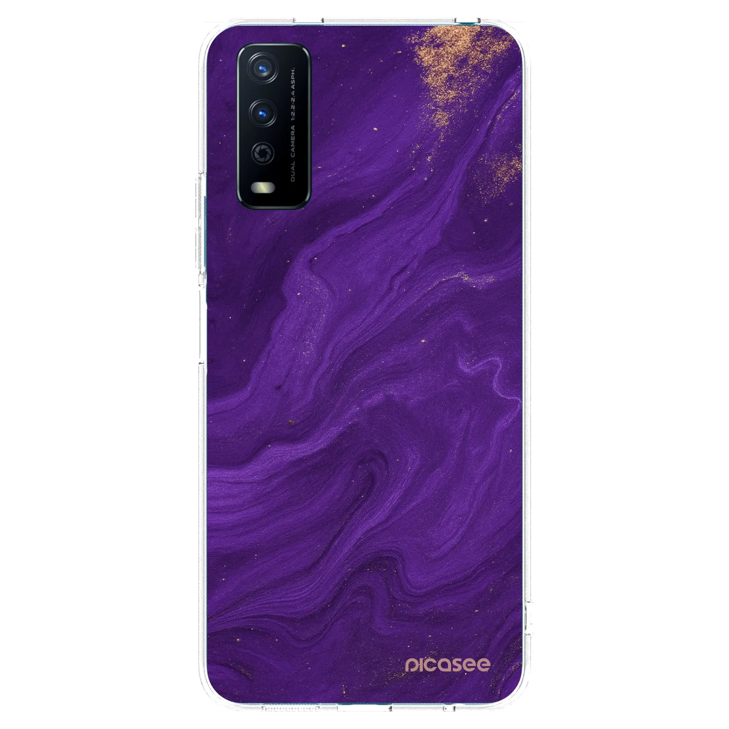 Picasee átlátszó szilikon tok az alábbi mobiltelefonokra Vivo Y11s - Purple