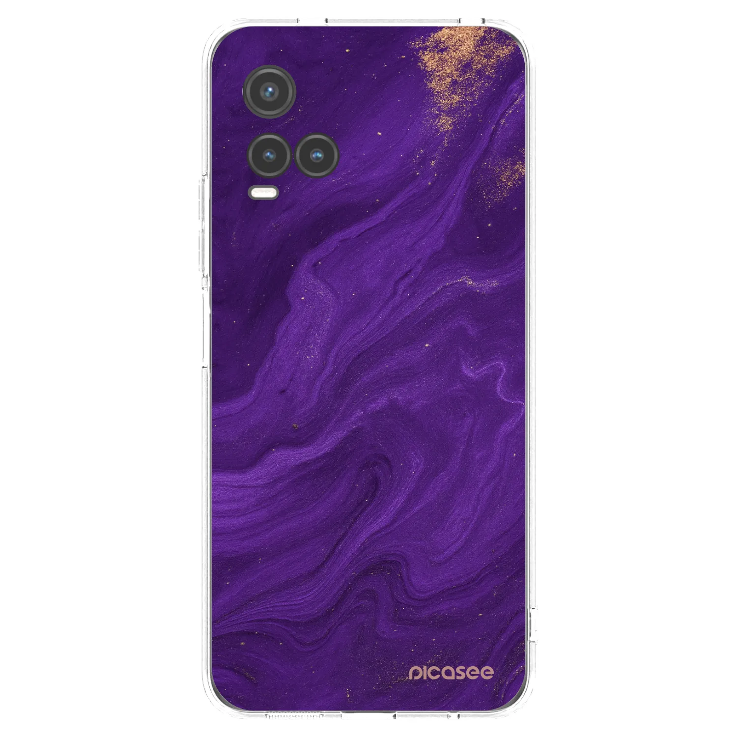 Picasee átlátszó szilikon tok az alábbi mobiltelefonokra Vivo Y33s - Purple