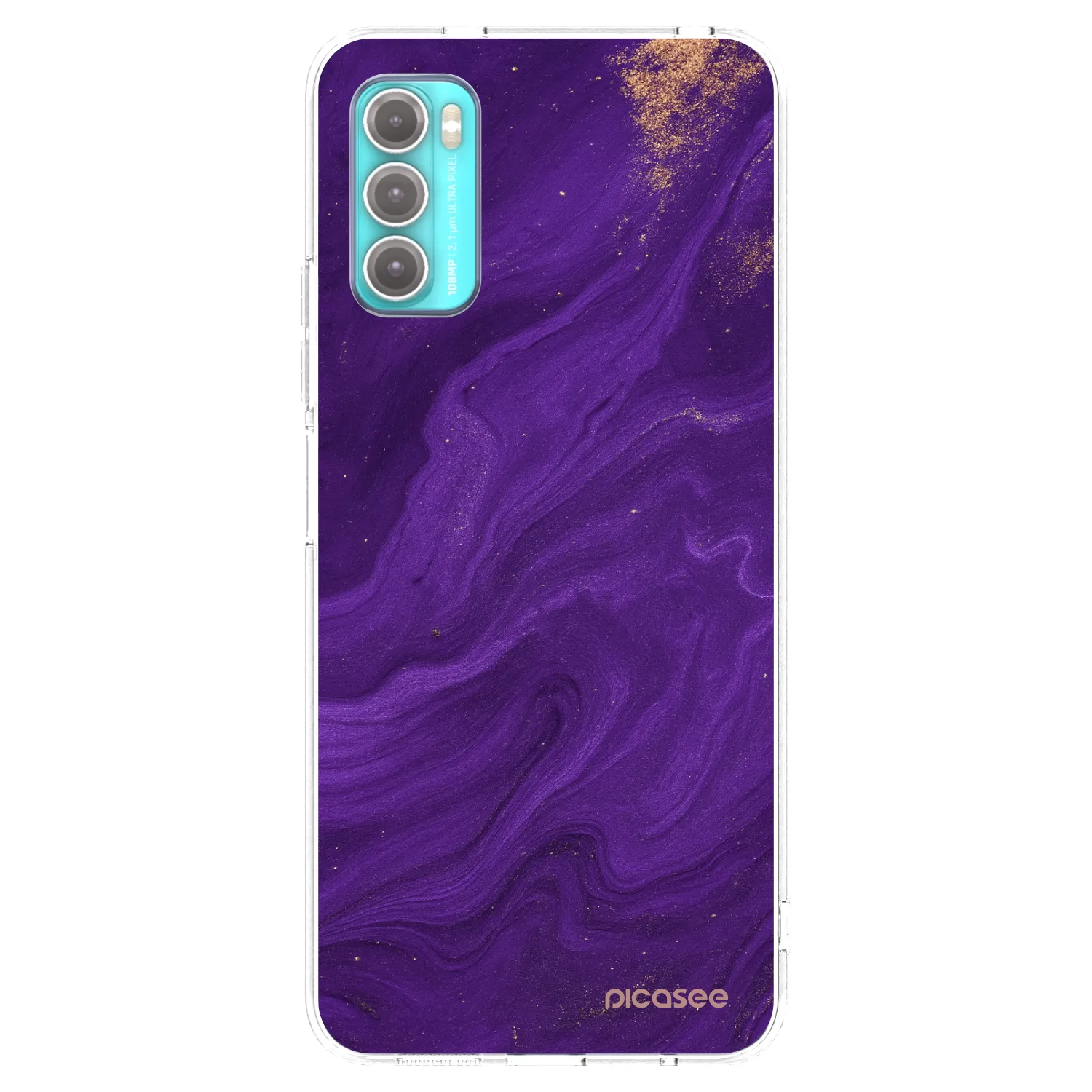Picasee átlátszó szilikon tok az alábbi mobiltelefonokra Motorola Moto G60 - Purple