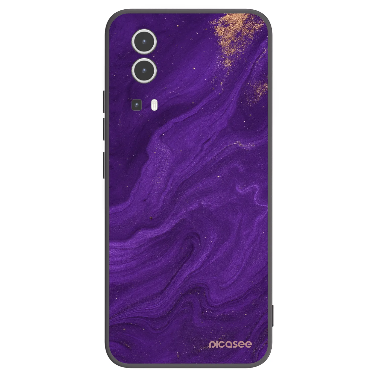Picasee fekete szilikon tok az alábbi mobiltelefonokra Vivo Y72 5G - Purple