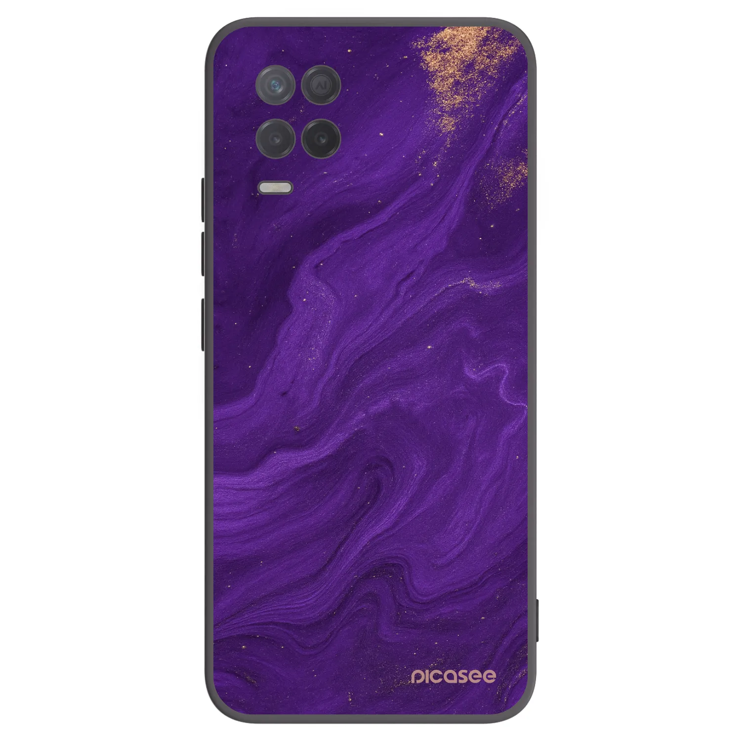 Picasee fekete szilikon tok az alábbi mobiltelefonokra Realme 8 5G - Purple