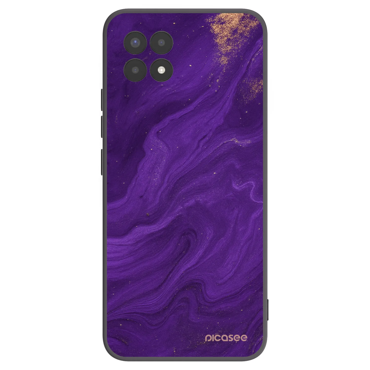 Picasee fekete szilikon tok az alábbi mobiltelefonokra Realme 8i - Purple