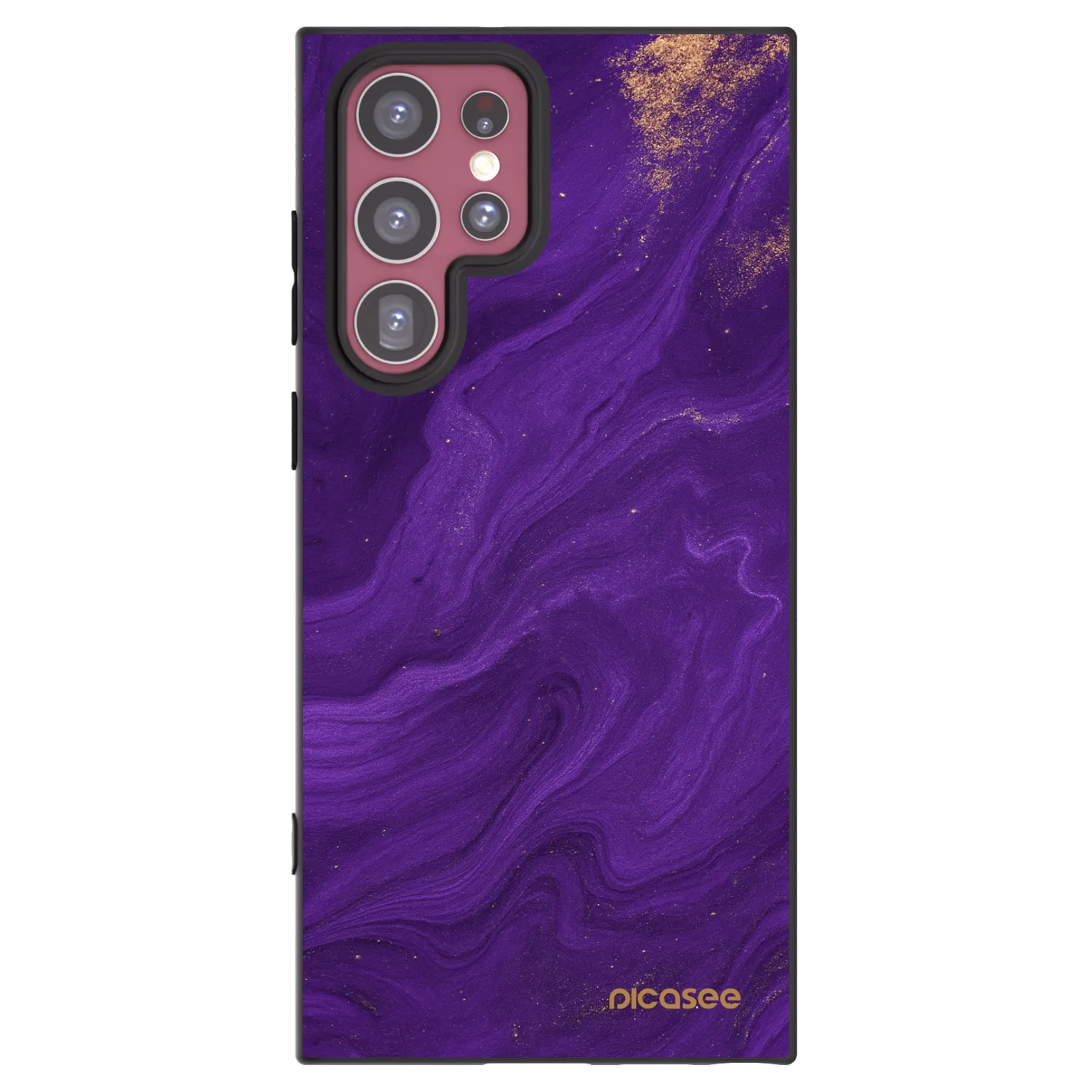 Picasee fekete szilikon tok az alábbi mobiltelefonokra Samsung Galaxy S22 Ultra 5G - Purple