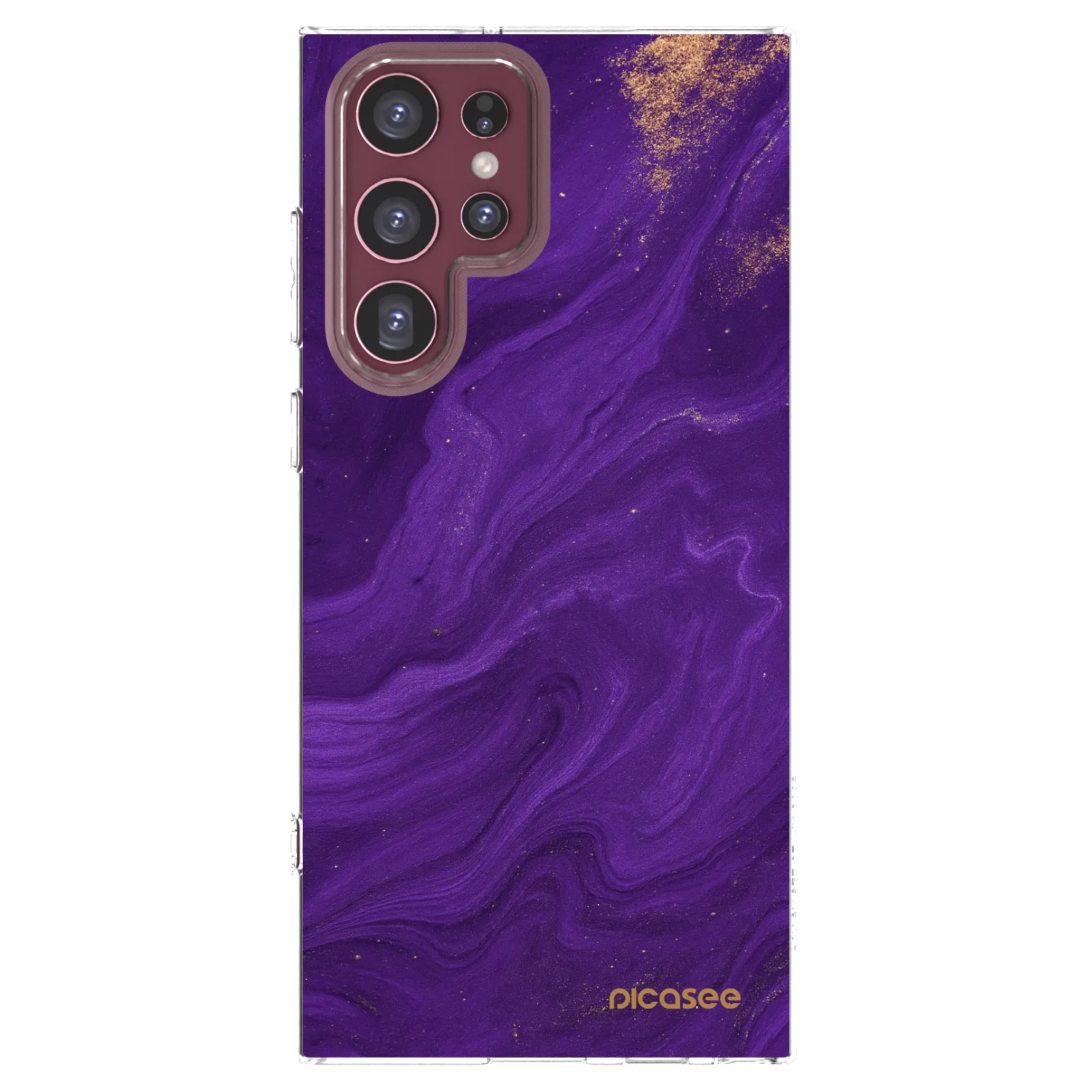 Picasee átlátszó szilikon tok az alábbi mobiltelefonokra Samsung Galaxy S22 Ultra 5G - Purple