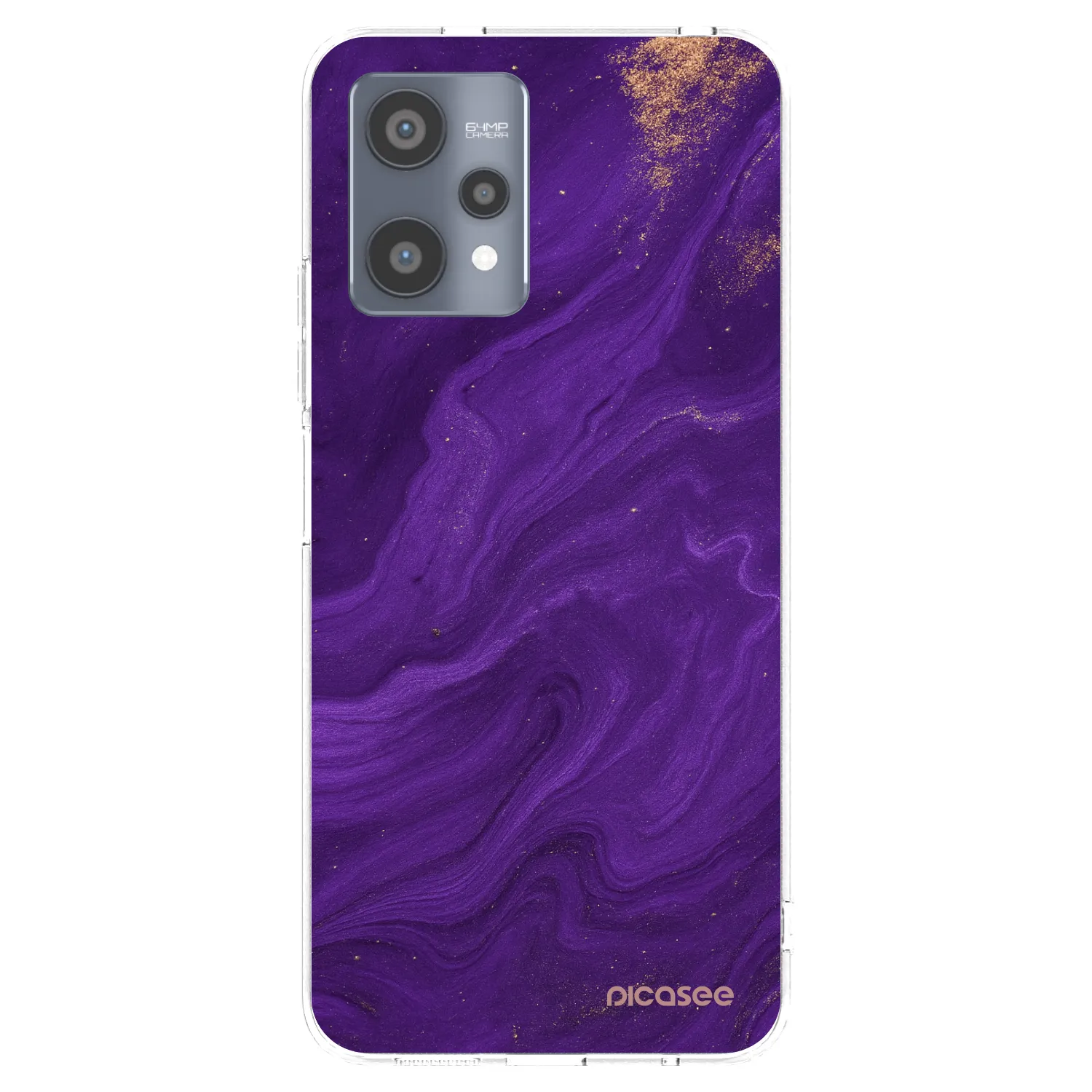 Picasee átlátszó szilikon tok az alábbi mobiltelefonokra Realme 9 Pro 5G - Purple