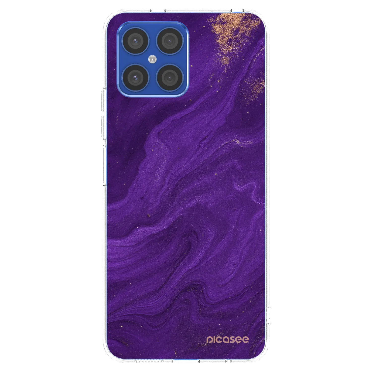 Picasee átlátszó szilikon tok az alábbi mobiltelefonokra Honor X8 4G - Purple
