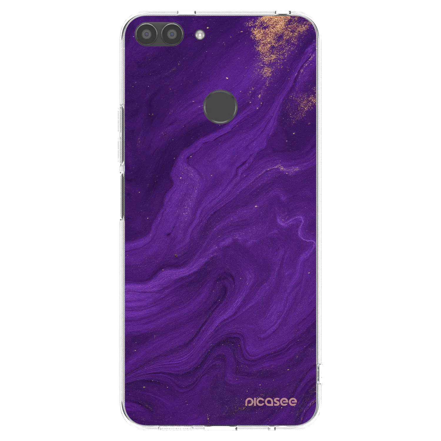 Picasee átlátszó szilikon tok az alábbi mobiltelefonokra Huawei P Smart - Purple