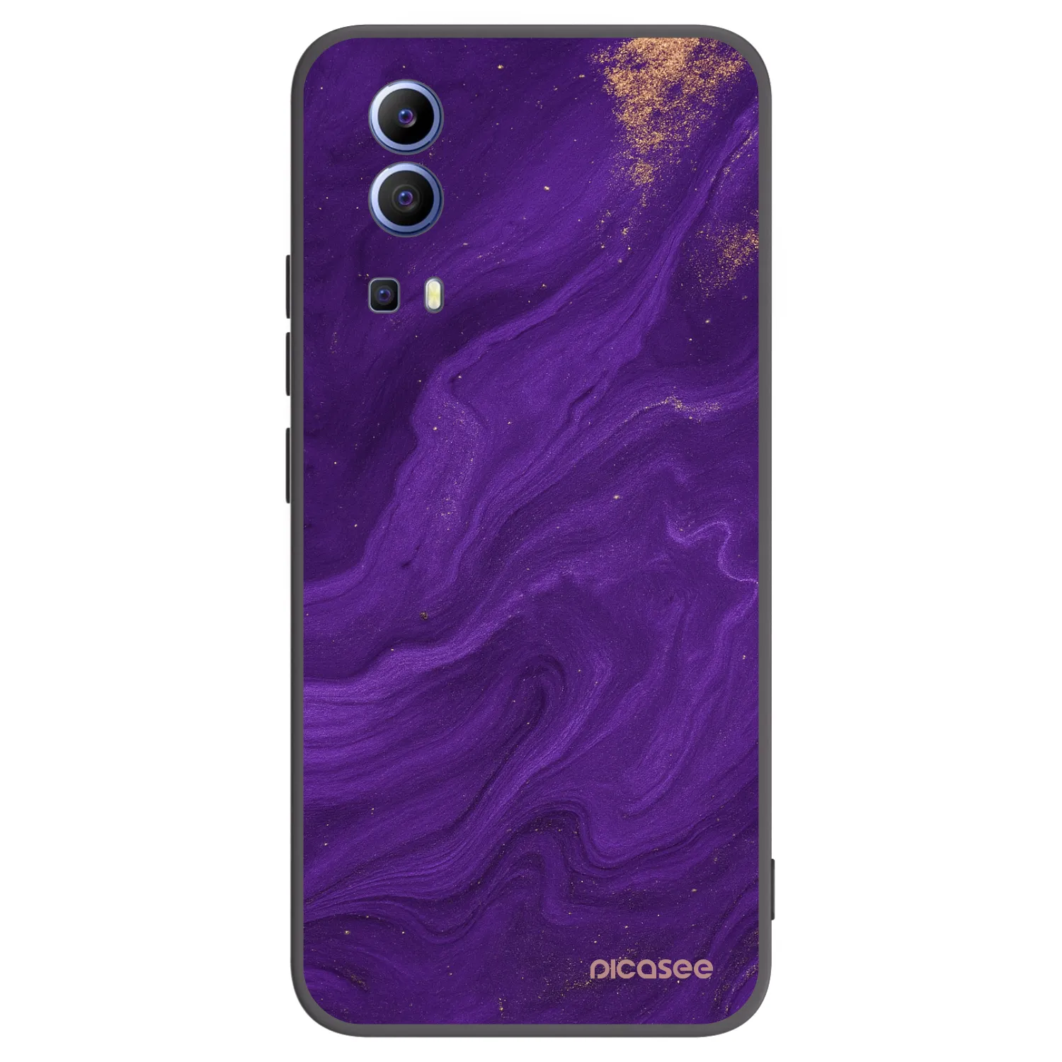 Picasee fekete szilikon tok az alábbi mobiltelefonokra Vivo Y52 5G - Purple