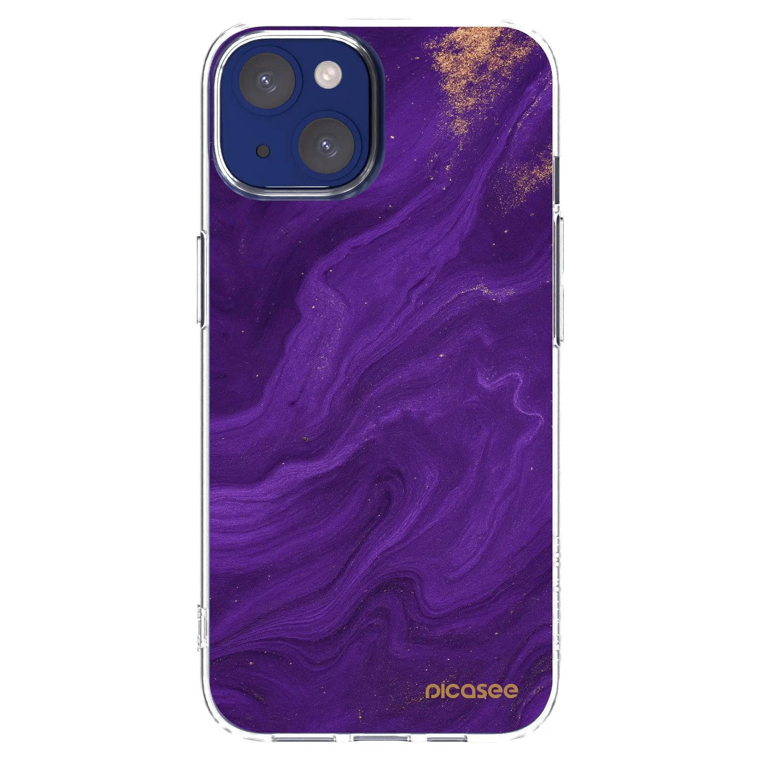 Picasee átlátszó szilikon tok az alábbi mobiltelefonokra Apple iPhone 14 - Purple